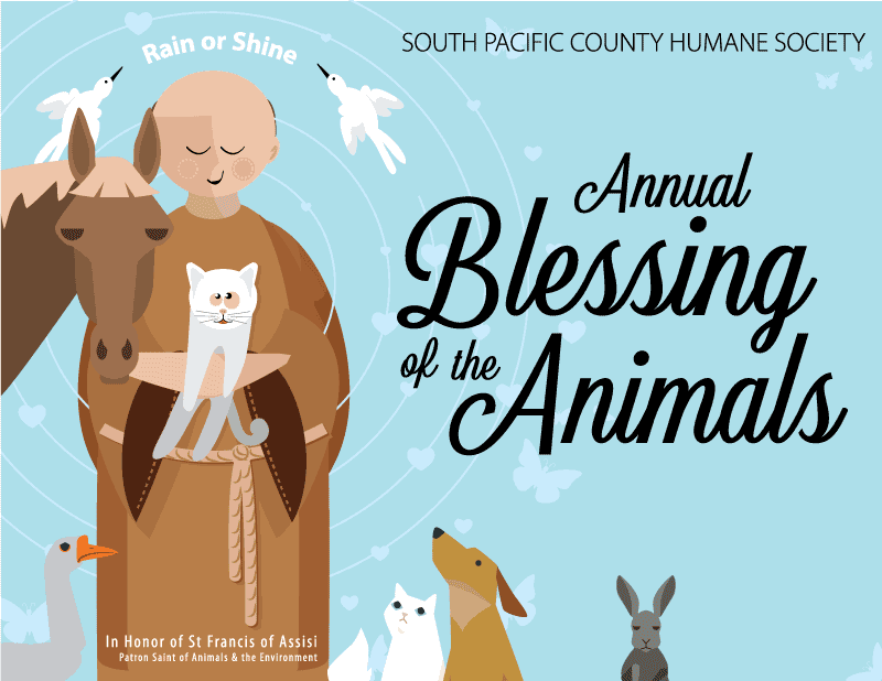 Oct: Blessing of the Animals - October 1, 2022 • South Pacific County  Humane Society