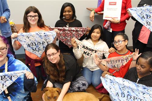 Check out our “Adopt Me” Bandanas to support local animal shelters