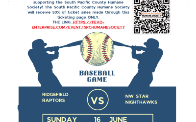 Ridgefield Raptors vs NW Star Nighthawks Baseball Game – 50% of ticket sales go to SPCHS!